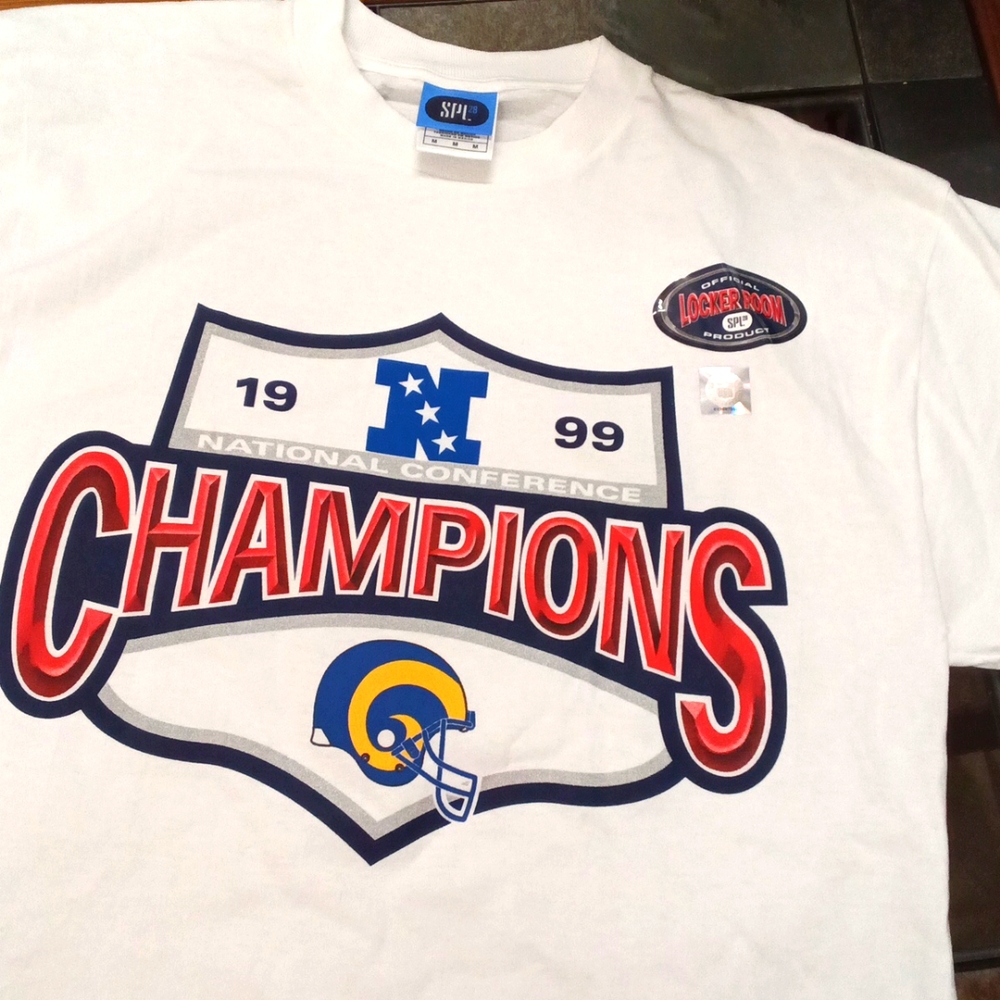 Rams Champions National Conference Size Medium Shirt